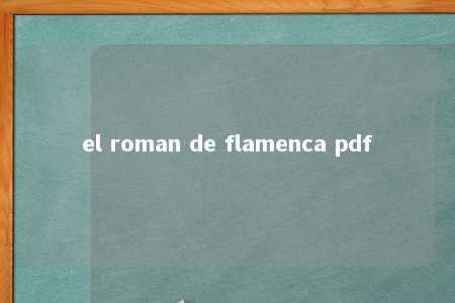 el roman de flamenca pdf 