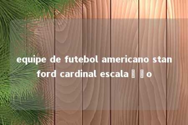 equipe de futebol americano stanford cardinal escalação 