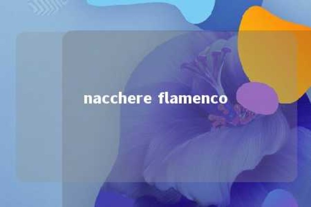 nacchere flamenco 