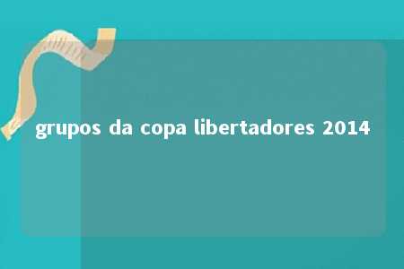 grupos da copa libertadores 2014